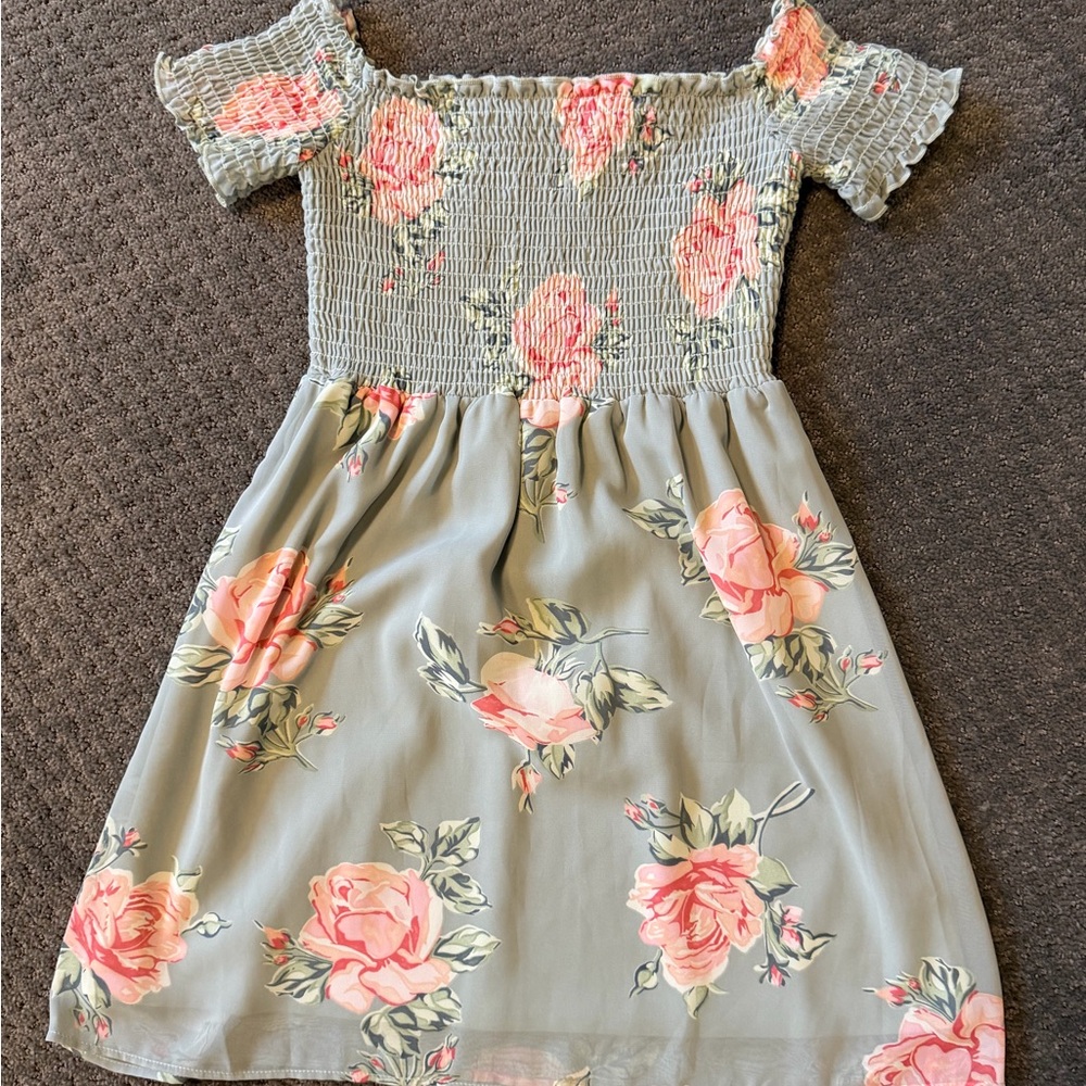 Show Me Your MuMu Green Floral Dress